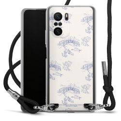 New Carry Case Transparent Stoff schwarz/silber