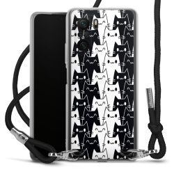 New Carry Case Transparent Stoff schwarz/silber