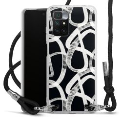 New Carry Case Transparent Stoff schwarz/silber