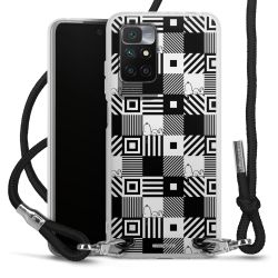 New Carry Case Transparent Stoff schwarz/silber