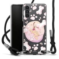 New Carry Case Transparent Stoff schwarz/silber