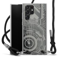 Carry Case Transparent Fabric black/silver