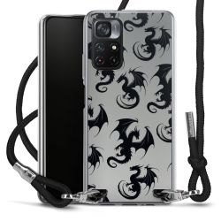 New Carry Case Transparent Stoff schwarz/silber