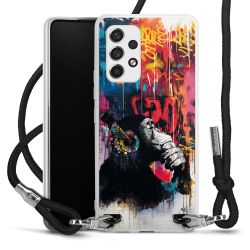 New Carry Case Transparent Stoff schwarz/silber