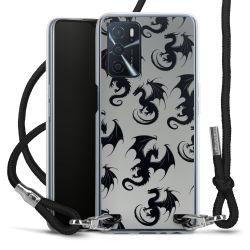 New Carry Case Transparent Stoff schwarz/silber