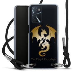 New Carry Case Transparent Stoff schwarz/silber