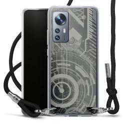 Carry Case Transparent Fabric black/silver