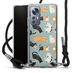 New Carry Case Transparent Stoff schwarz/silber