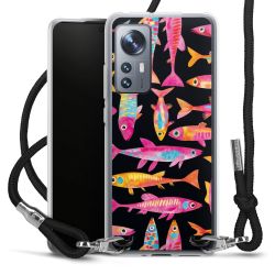 New Carry Case Transparent Stoff schwarz/silber