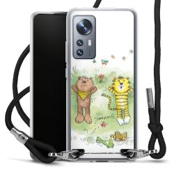 New Carry Case Transparent Stoff schwarz/silber