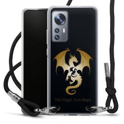 New Carry Case Transparent Stoff schwarz/silber