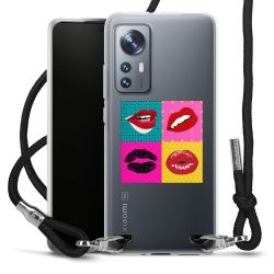 New Carry Case Transparent Stoff schwarz/silber