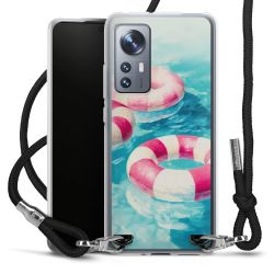 New Carry Case Transparent Stoff schwarz/silber