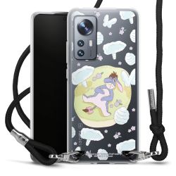 New Carry Case Transparent Stoff schwarz/silber