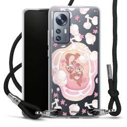 New Carry Case Transparent Stoff schwarz/silber