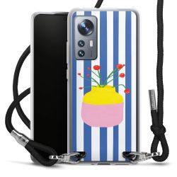 New Carry Case Transparent Stoff schwarz/silber