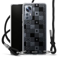 New Carry Case Transparent Stoff schwarz/silber