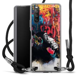 New Carry Case Transparent Stoff schwarz/silber