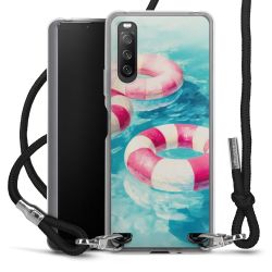 New Carry Case Transparent Stoff schwarz/silber