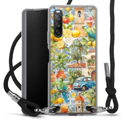 New Carry Case Transparent Stoff schwarz/silber