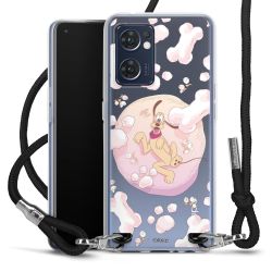 New Carry Case Transparent Stoff schwarz/silber