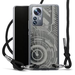 Carry Case Transparent Fabric black/silver