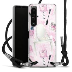 Carry Case Transparent Fabric black/silver