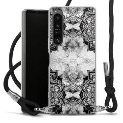 Carry Case Transparent Fabric black/silver