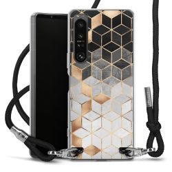 Carry Case Transparent Fabric black/silver