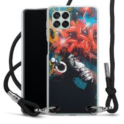 New Carry Case Transparent Stoff schwarz/silber