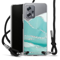 Carry Case Transparent Fabric black/silver