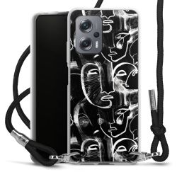 Carry Case Transparent Fabric black/silver