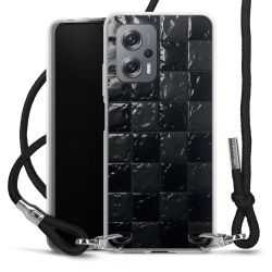 New Carry Case Transparent Stoff schwarz/silber