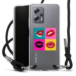 New Carry Case Transparent Stoff schwarz/silber