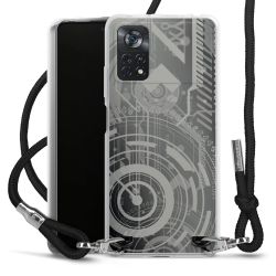 Carry Case Transparent Fabric black/silver