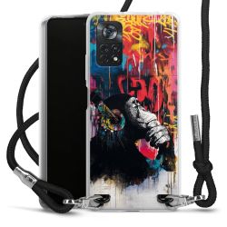 New Carry Case Transparent Stoff schwarz/silber