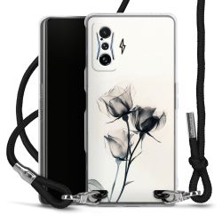 New Carry Case Transparent Stoff schwarz/silber
