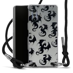 New Carry Case Transparent Stoff schwarz/silber