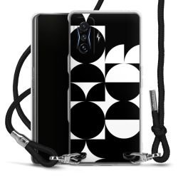 New Carry Case Transparent Stoff schwarz/silber