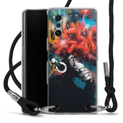 New Carry Case Transparent Stoff schwarz/silber