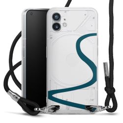 New Carry Case Transparent Stoff schwarz/silber