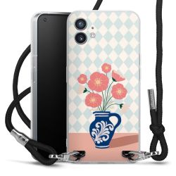 New Carry Case Transparent Stoff schwarz/silber