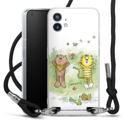 New Carry Case Transparent Stoff schwarz/silber