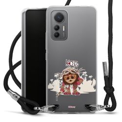 New Carry Case Transparent Stoff schwarz/silber