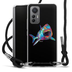 New Carry Case Transparent Stoff schwarz/silber