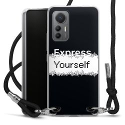 New Carry Case Transparent Stoff schwarz/silber