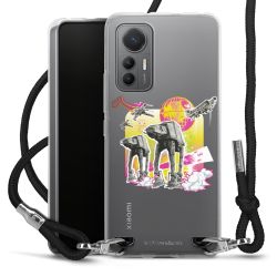 New Carry Case Transparent Stoff schwarz/silber