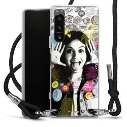 Carry Case Transparent Fabric black/silver