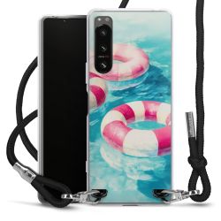 New Carry Case Transparent Stoff schwarz/silber