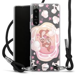 New Carry Case Transparent Stoff schwarz/silber